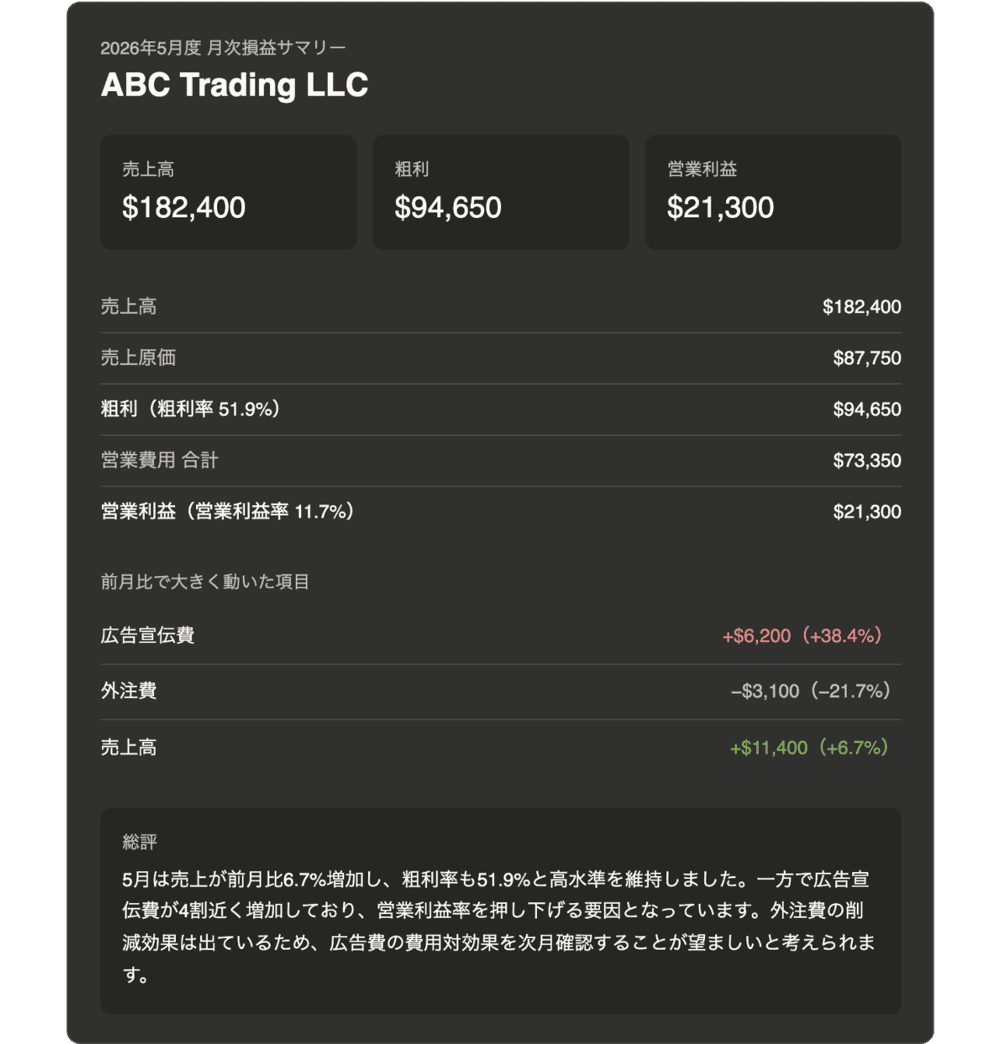 サンプルのプロンプトでClaudeに指示した際にアウトプット例1